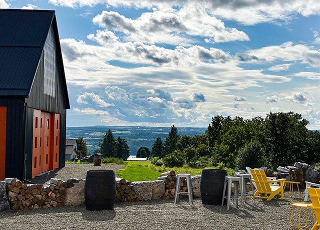 Travel 2024 Year In Review 11 View of the Winery and landscape at Forge Cellars.